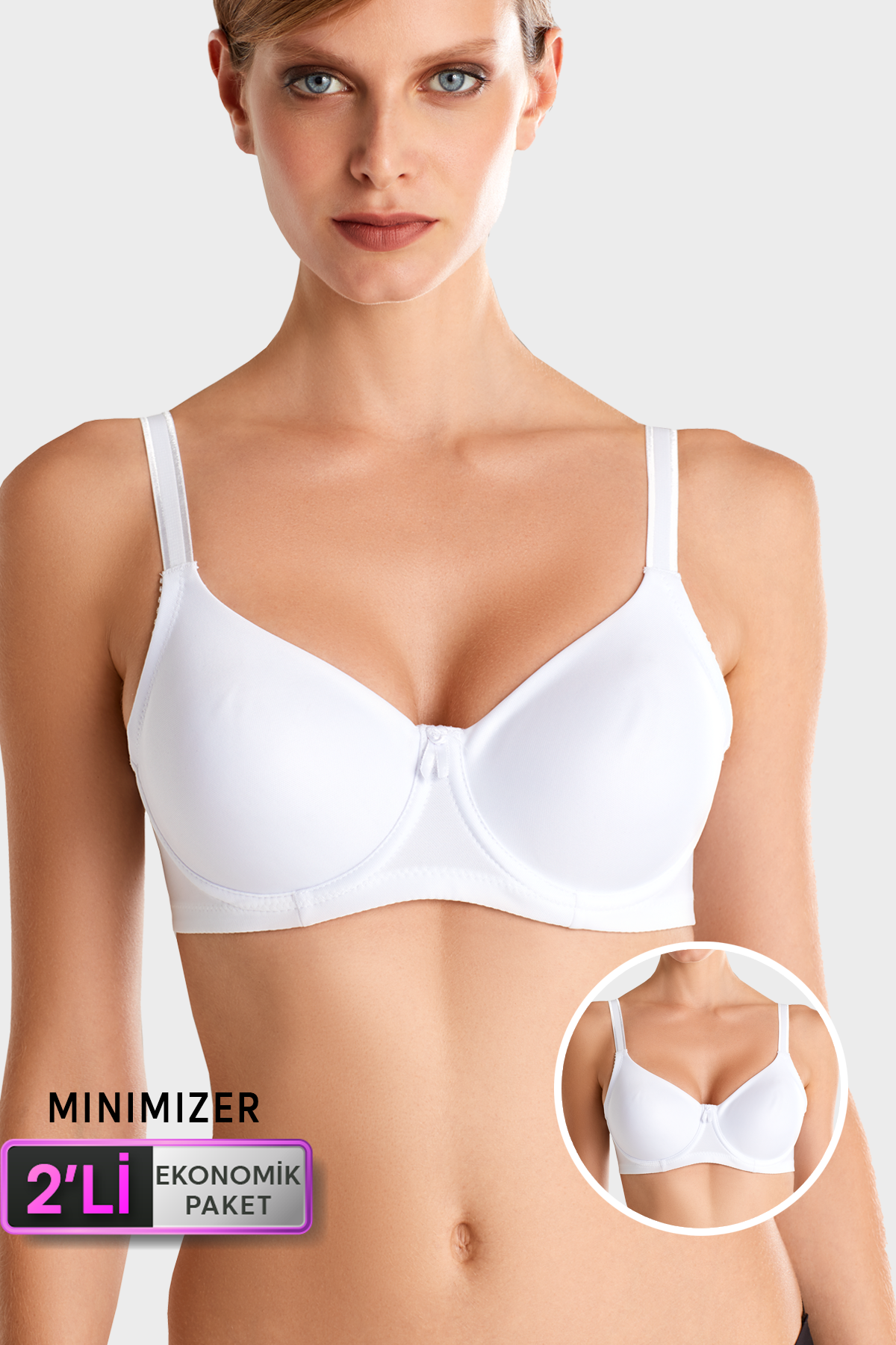 2'li Ekonomik Paket 7001 Balenli Minimizer Toparlayıcı Sütyen Set(DD Cup Seçenekli)
