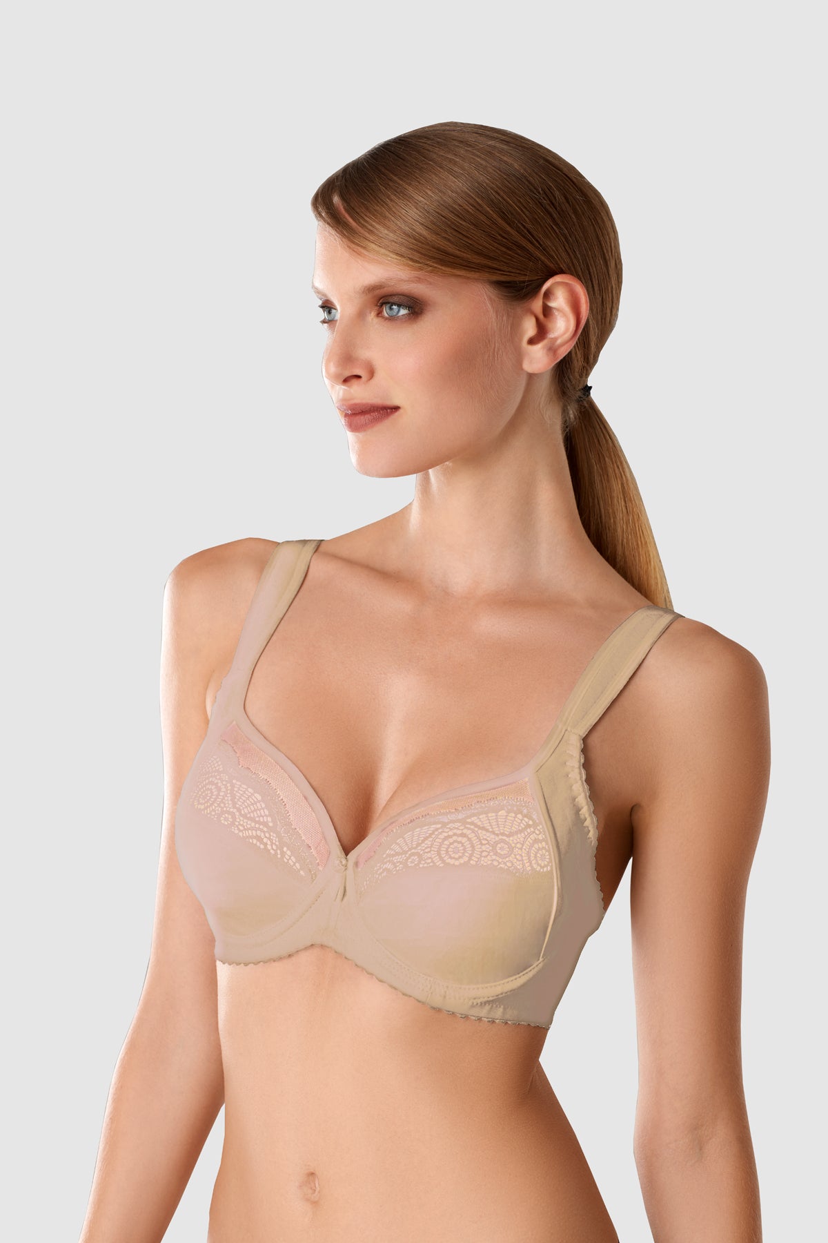 7013 Melodie Balenli Minimizer / Toparlayıcı Dantelli Desteksiz Micro Sütyen